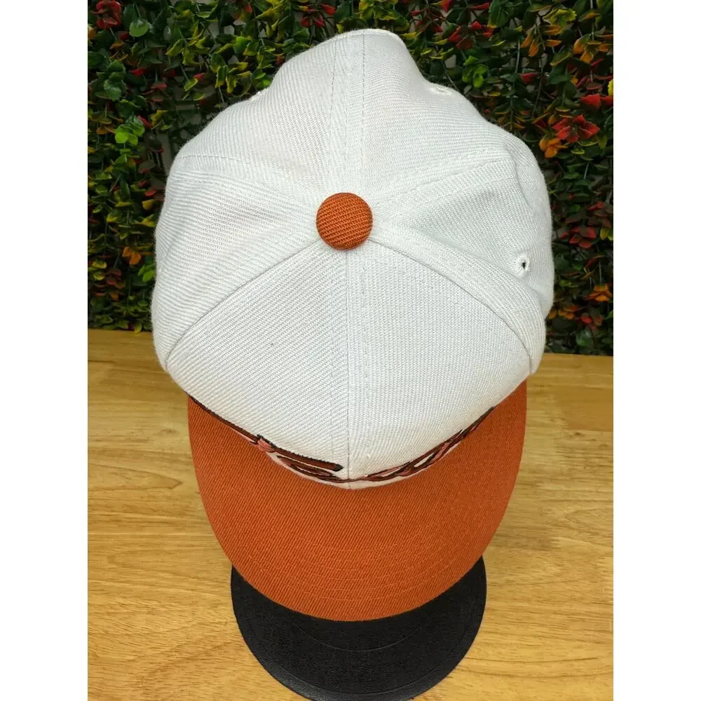 Texas Academy Fits AF Snapback Hat Cap Burnt Orange White Mens Adjustable OSFA‎